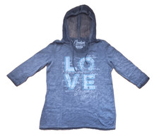 Soccx Damen Langarm 3/4 Arm T-Shirt mit Kapuze Pullover Gr. 38 M