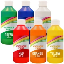 EXTRIC Washable Paint for Kids 6 Color, Non-Toxic Tempera Kid Paint... Fast Ship
