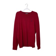 Lyle  Scott Scotland 100 Combed Cotton Red Logo Crewneck Sweater Men's Size L