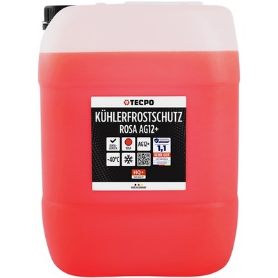 TECPO KÜHLERFROSTSCHUTZ ROT ROSA 20L KÜHLMITTEL G12+ -40°C ANTIFREEZE für VAG