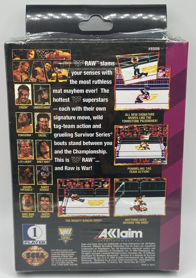 WWF RAW - SEGA GAME GEAR *BRAND NEW & SEALED* - Image 2 of 4