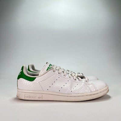 adidas Stan Smith White Green Leather Sneakers B35443 Women's Size 10 Men's 8.5