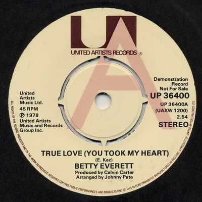 Betty Everett - True Love (You Took My Heart) (7'', Single, Promo)