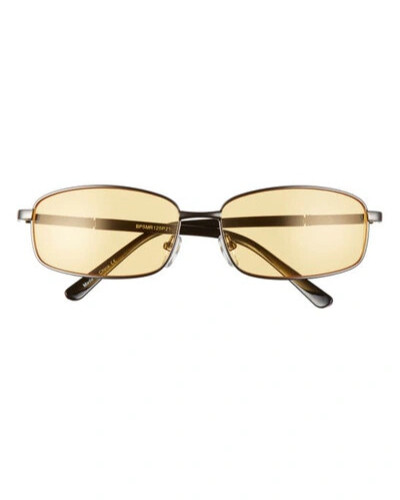 NORDSTROM BP. Yellow Gunmetal Rectangular 58mm RETRO Unique Festival Sunglasses