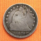 Closed 3!  1873 Seated Liberty Silver Quarter (NICE NO ARROWS), 25C
