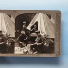 WW1 Military Stereoview C1916 Real Photo Field Post Office Royal Engineer Writes