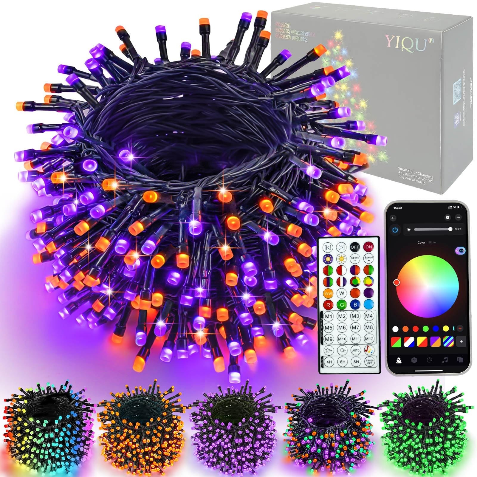 Color Changing LED String Lights 79FT 200 Lights for Christmas ...