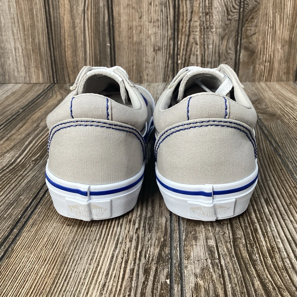 Vans Ward Youth Boys Size 4.5 Canvas Grey Blue Classic Skate Sneakers Shoes NEW - Image 4 of 4