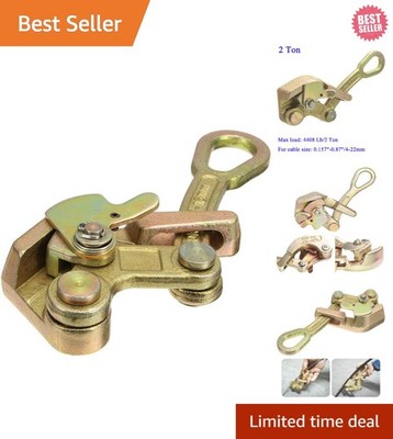 Compact Wire Puller Tool with Safety Jaw - Efficient Cable Grip for 2 Ton Load