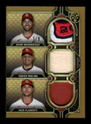 2022 Topps Triple Threads Wainwright/Molina/Flaherty Relic Combo Relic Gold /9