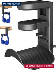 Headphone Holder Hanger Upgraded with Rotating Adjustable Clamp for Controller