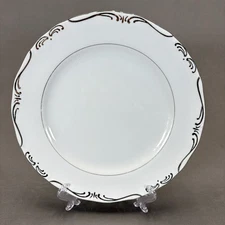 Empress China Regent Platinum Trim Scrolls Dinner Plate 10 5/8" Replacements