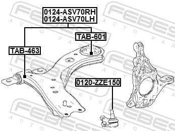 Fits FEBEST 0124-ASV70RH FRONT LEVER LOWER RIGHT   ⭐UK Stock⭐