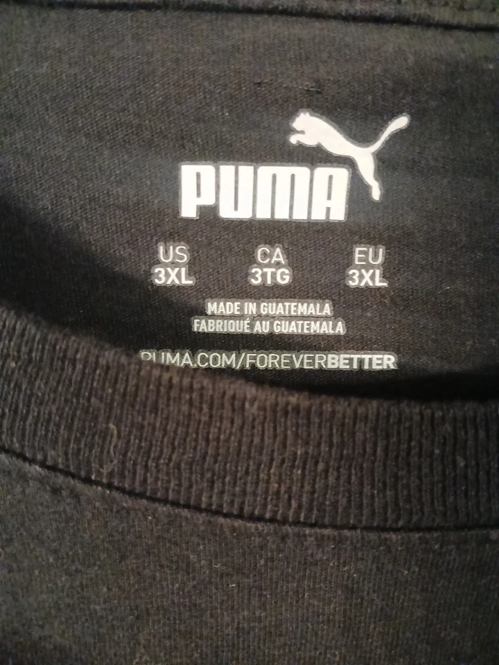 Puma Men's Big Cat T-shirt, Short Sleeves, Black Size 3XL - Image 3 of 3