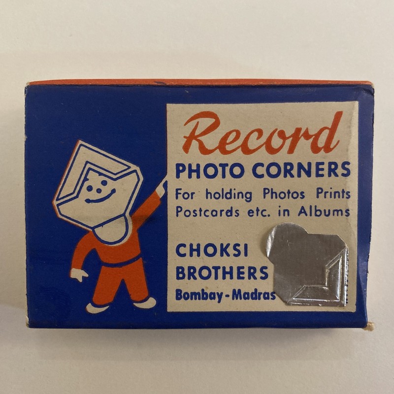 Vintage Record Photo Corners Choksi Brothers Bombay-Madras Rare 100 ct.