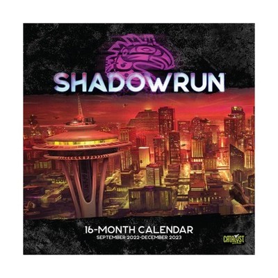 Catalyst Shadowrun 6E Shadowrun RPG 16-Month Calendar (Game Maps, 2023) Bag New