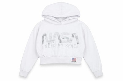 Cool Club Mädchen Pullover Hoodie Gr. 13-14 Jahre weiß Grafikdruck Langarm
