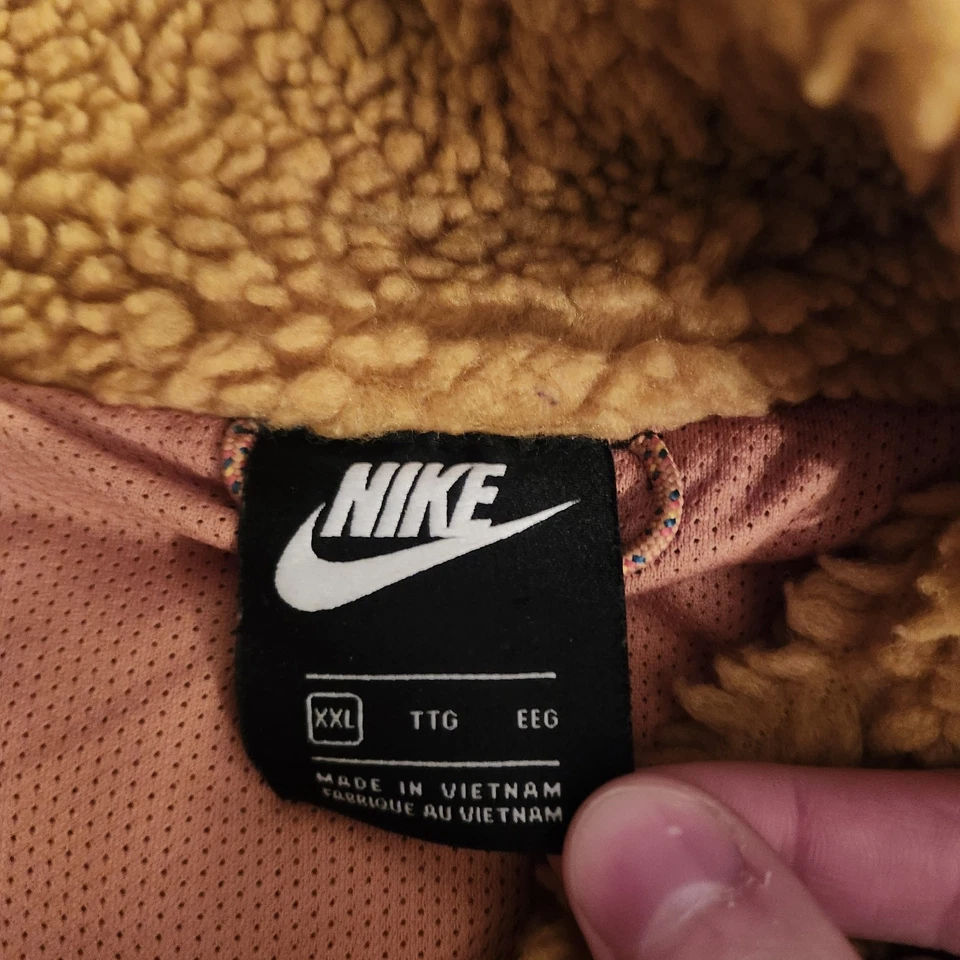 Vintage Nike Heritage Sherpa Fleece Full Zip Jacket Size XXL 2XL - Image 3 of 4