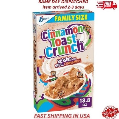 Cinnamon Toast Crunch Breakfast Cereal Crispy Cinnamon Cereal Family Size 18