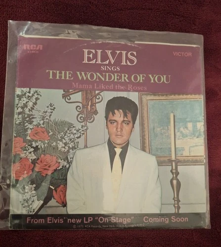 ELVIS PRESLEY - The Wonder of You / Mama Liked the Roses - Vinyl 45  RCA 47-9835