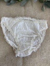 Vintage Women s Panties Asani White Lace 100 Nylon Small