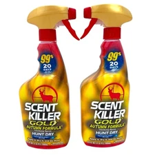 2x Scent Killer 24 fl. oz. Gold Autumn Formula Hunting Clothing Odor Elimination