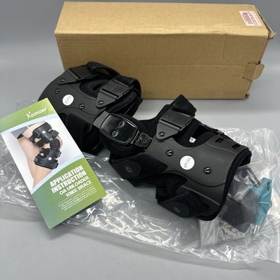 Komzer OA Unloader Knee Brace, Osteoarthritis Bone on Bone Support Black LEFT