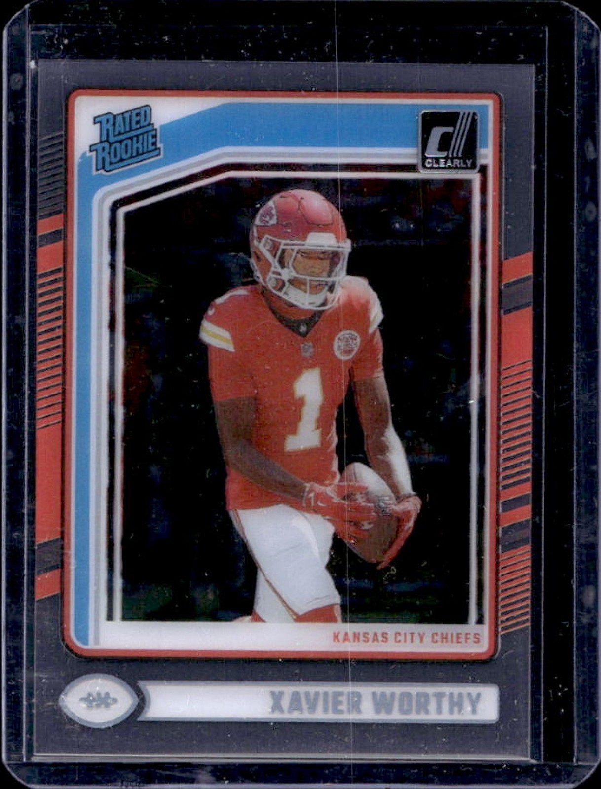 2024 Panini Clearly Donruss Xavier Worthy Rated Rookie #58 Chiefs