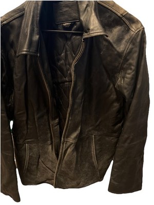 Vintage Knightsbridge Mens  Black Leather Jacket  Medium