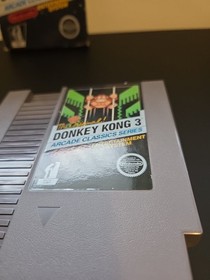 Donkey Kong 3 Nes Nintendo RARE 5 Screw Cart In Hangtab Box/No Manual MINT CART