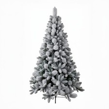 Image of Christmas Tree Green Snowy Boulder Pine Helsinki Fir Tip Bushy Xmas Decor 5FT UK