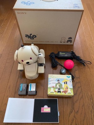 Sony Aibo ERS-311 Latte Robot Dog Junk with 2 Batteries Power On Tested Japan