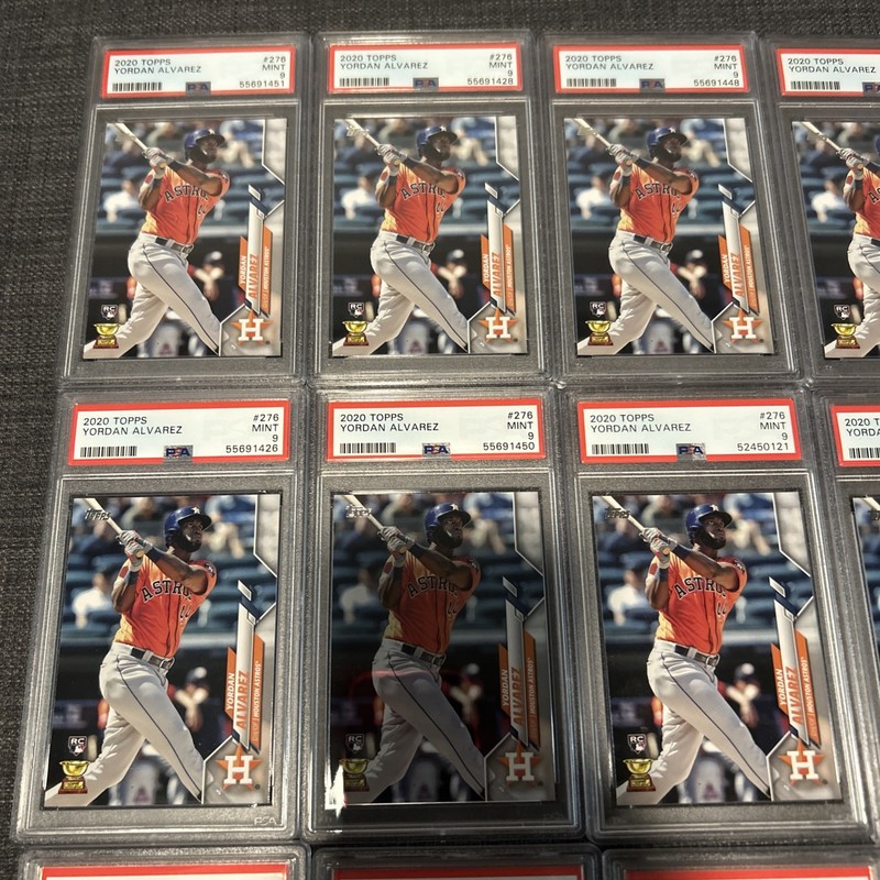 Yordan Alvarez Rookie Card Houston Astros 2020 Topps #276 (RC) PSA Mint 9 QTY