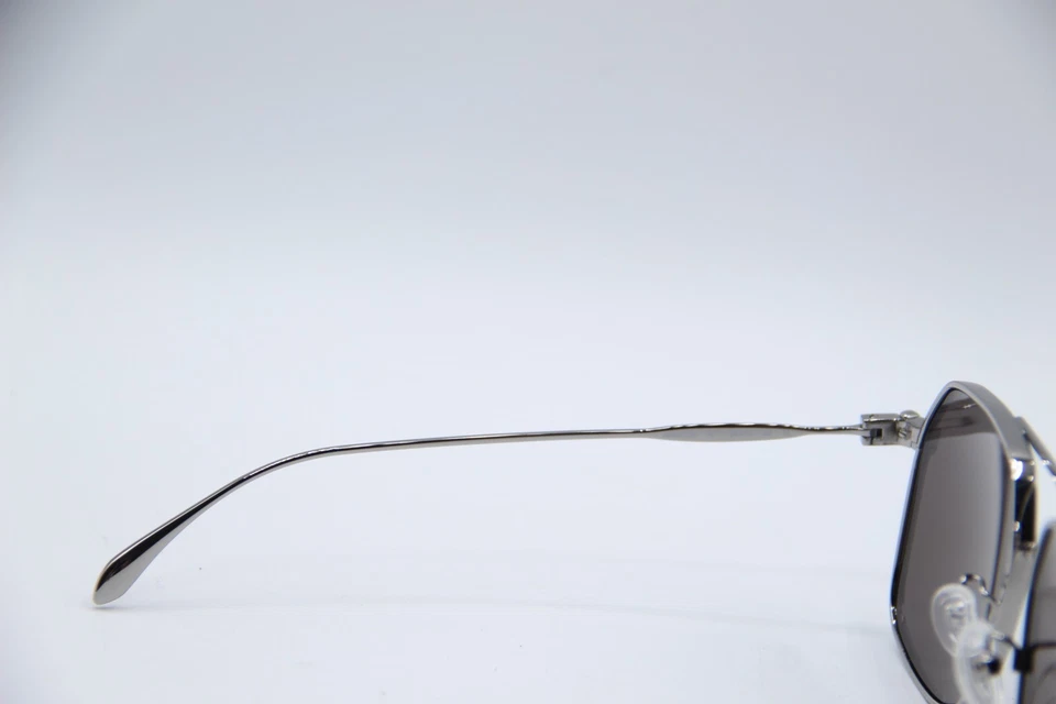 NUEVAS GAFAS DE SOL ALEXANDER MCQUEEN AM 0372S 001 MONTURAS AUTÉNTICAS PLATEADAS 59-14 Foto 3 de 4