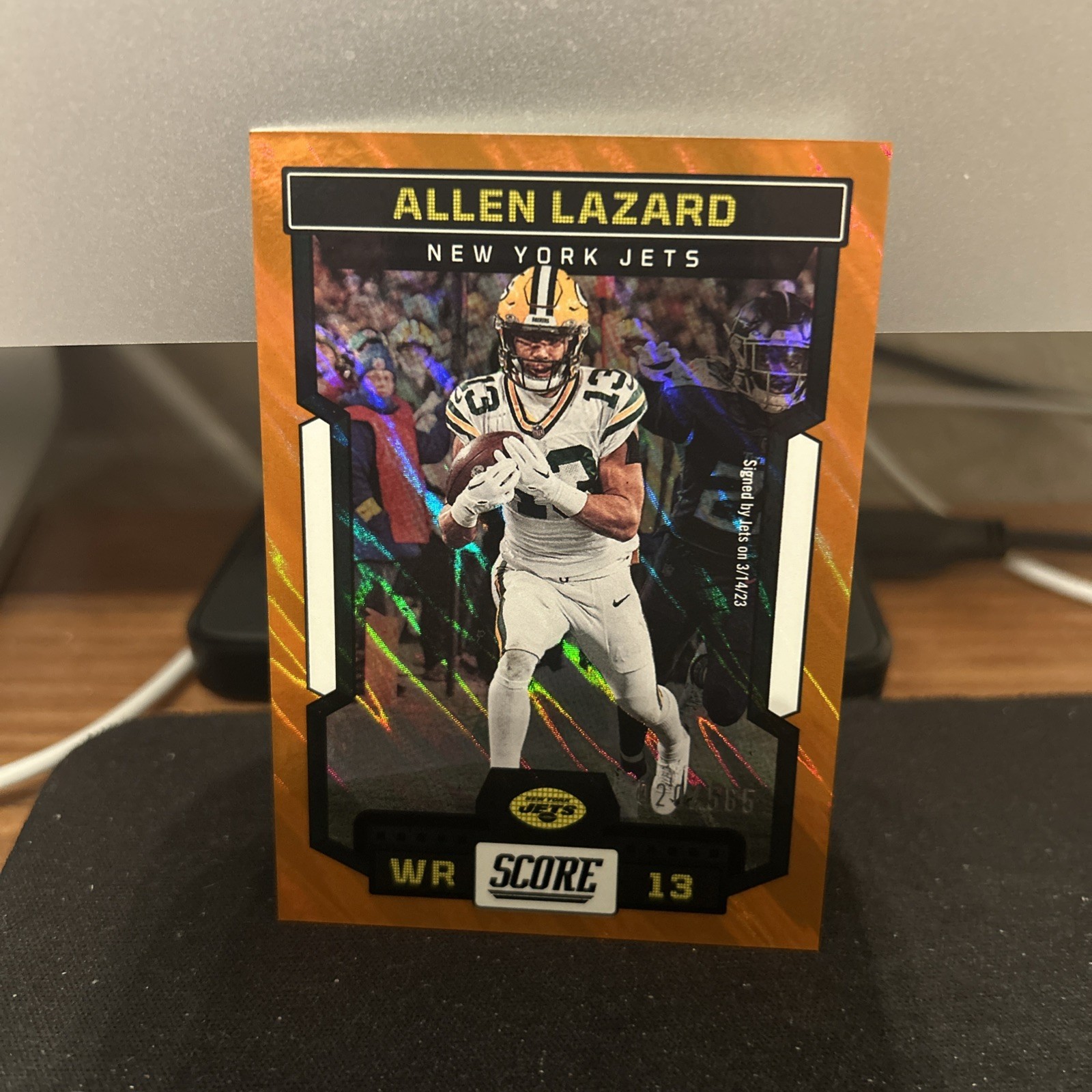 2023 Score #94 Allen Lazard Lava #/565 Card New York Jets