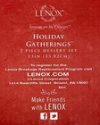 New, Lenox Holiday Gathering Two Piece Dessert Set, in the Original Box — photo 2