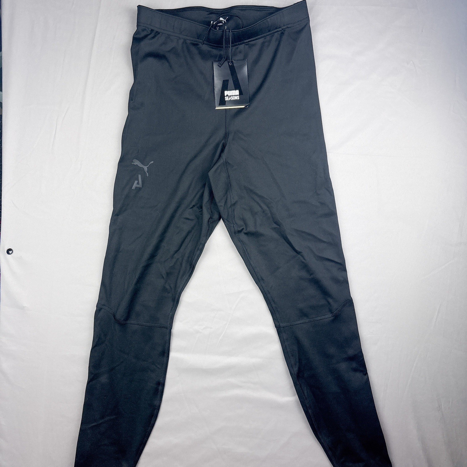 PUMA Run Brushed Running Tights Mens M Black DryCELL Performance Winter NWT