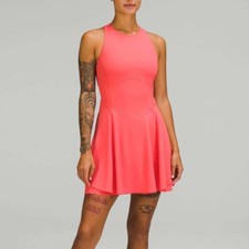 Women Lululemon Court Crush Tennis Dress Pale Raspberry Size 4 Athletic Golf