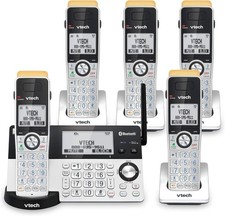 VTech IS8151-5 Super Long Range 5 Handset DECT 6.0 5 Handsets, Silver/Black