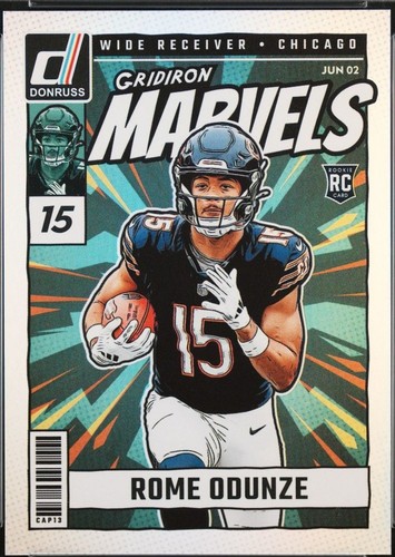 Rome Odunze 2024 Panini Donruss Bomb Squad! Rookie #3 Chicago