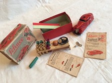 X 7) Rotes Schuco Fernlenk-Auto 3000 mit Schlüssel in Original Karton *