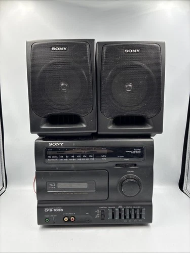 Vintage Sony CFS-1035 Portable Stereo Boombox Radio Cassette Player - UNTESTED