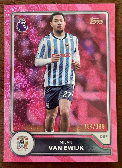 2026-27 Topps Flagship Milan Van Ewijk Pink Rainbow Parallel /399 Coventry City