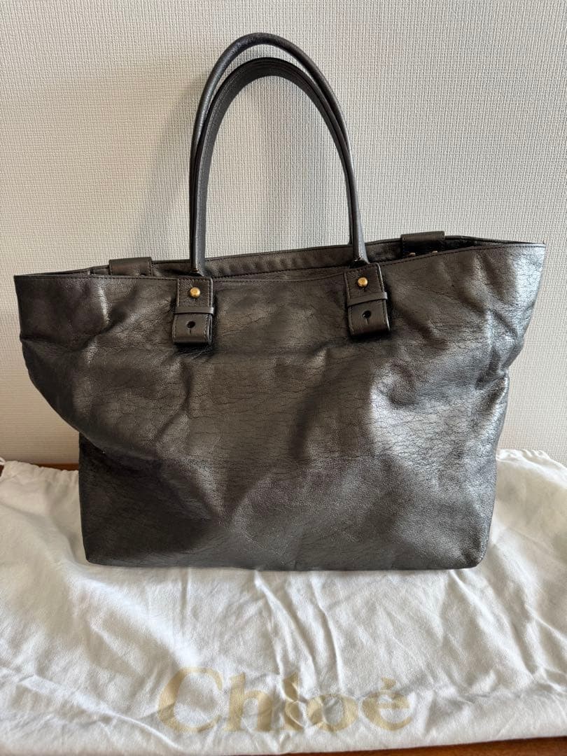 Authentic Chloe Eclipse Leather Tote Shoulder Bag… - image 5