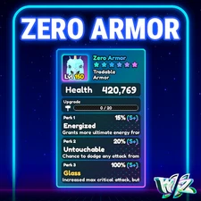 World Zero WZ - ZERO ARMOR GLASS - LVL 150 - PERFECT PERKS