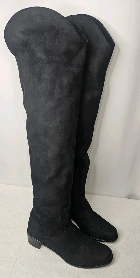 Botas Stuart Weitzman Reserve elásticas negras de gamuza sobre la rodilla para mujer 10 Foto 2 de 4