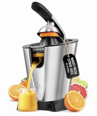Zulay Kitchen Electric Citrus Juicer Stainless Steel Orange  Grapefruit Juicer