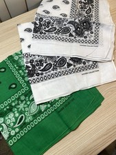 Kaiser Collection 100 Cotton Paisley Bandanas 22 x22 Set Of 3