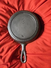 Lodge Cast Iron Skillet #3 Chrome Hammered In Great Condition $125.00