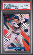 2025 TOPPS FINEST CHECKERBOARD REFRACTOR #16 SHOHEI OHTANI PSA 10